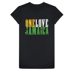 Ladies 'One Love Jamaica' Printed Spandex Jersey Tee