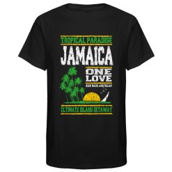 Men's 'Tropical Paradise' Printed Cotton T-shirt