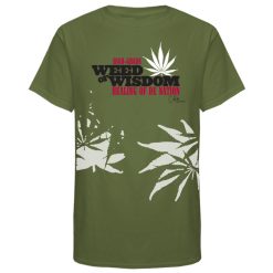 Men's 'Weed of Wisdom' Printed Cotton Tee