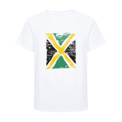 Kids 'Distressed Jamaica Flag' Printed Cotton Tee