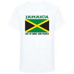 Men's 'Jamaica Out of Many, One People' Printed Cotton T-shirt